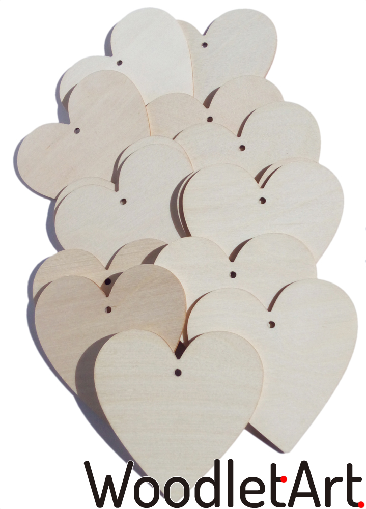 laser cut  plywood heart